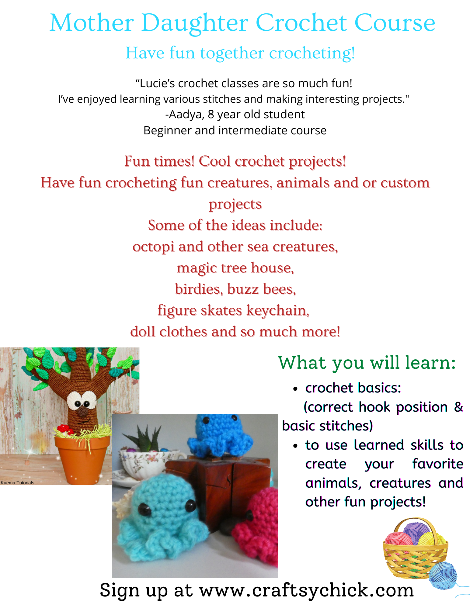 Mother Daughter Crochet Course